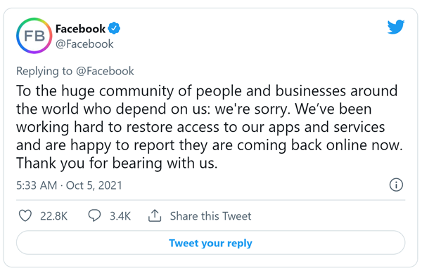 Facebook, Instagram và WhatsApp trở lại trực tuyến sau sự cố lớn