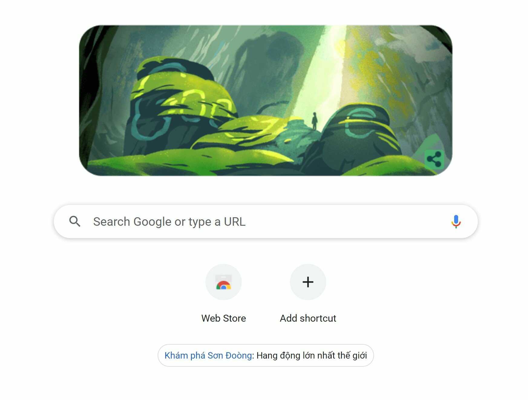 Hình ảnh hang Sơn Đoòng – Việt Nam xuất hiện trên Google Doodle 